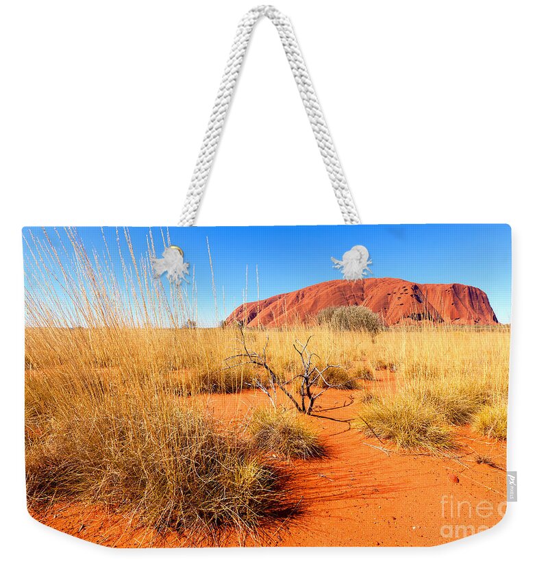 Uluru Ayers Rock Outback Australia Australian Landscape Central Northern Territory Weekender Tote Bag featuring the photograph Central Australia #3 by Bill Robinson