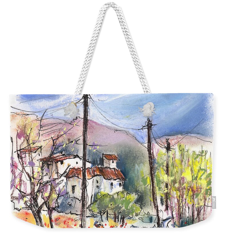 Travel Weekender Tote Bag featuring the painting Un Lugar de Espana 01 by Miki De Goodaboom