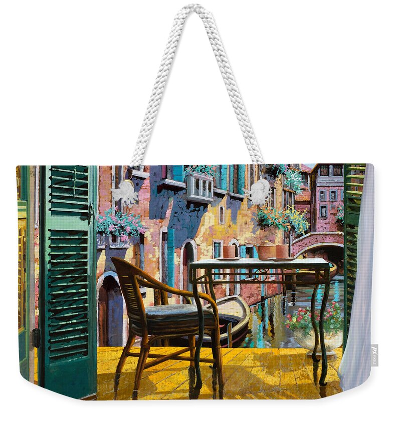 Venice Weekender Tote Bag featuring the painting Un Soggiorno A Venezia by Guido Borelli