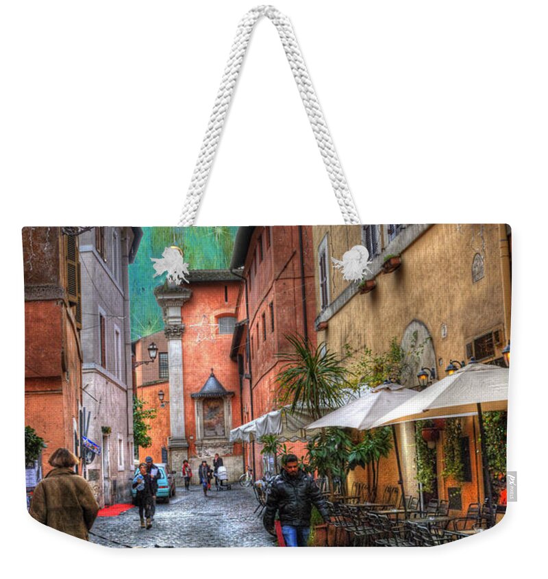 Ancient Weekender Tote Bag featuring the photograph Una Notta a Roma by Juli Scalzi