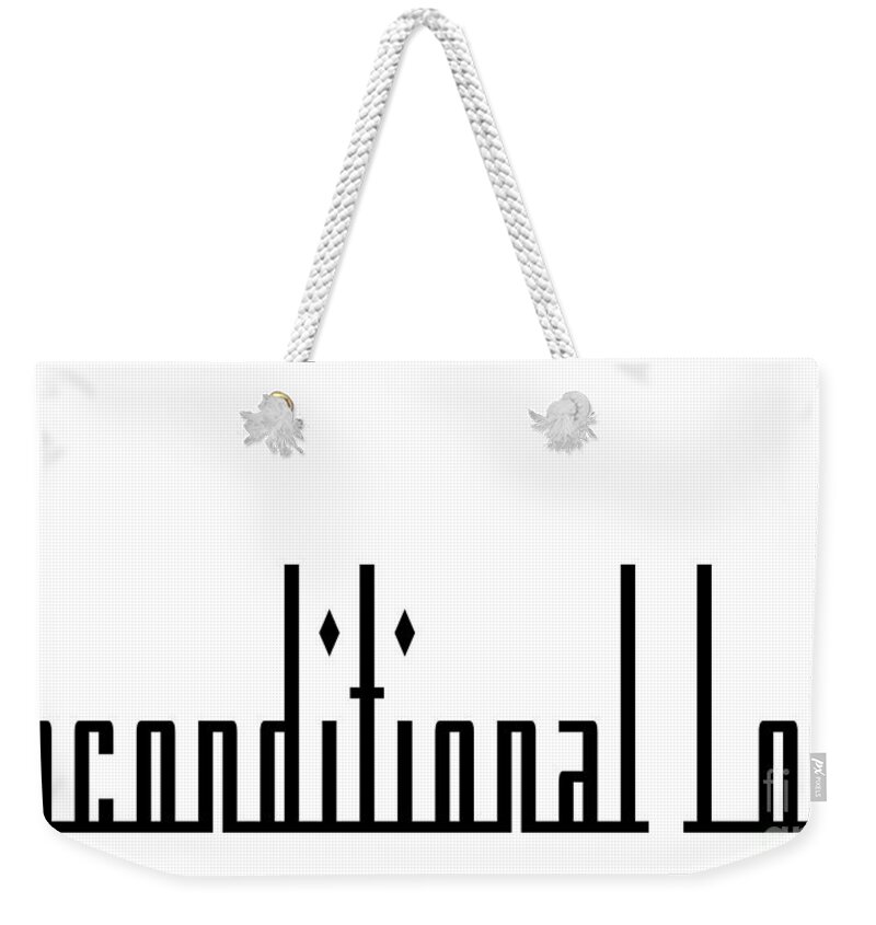 Andee Design Sign Weekender Tote Bag featuring the digital art Unconditional Love 1 by Andee Design