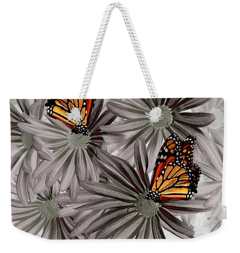 Papillon Weekender Tote Bag featuring the digital art Unconscious Visible Beings by Xueling Zou