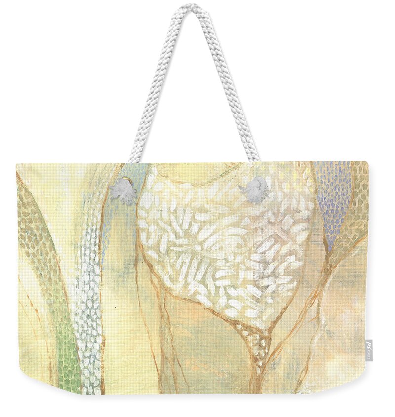 Abstract Weekender Tote Bag featuring the painting Undaunted Courage by Randy Wollenmann