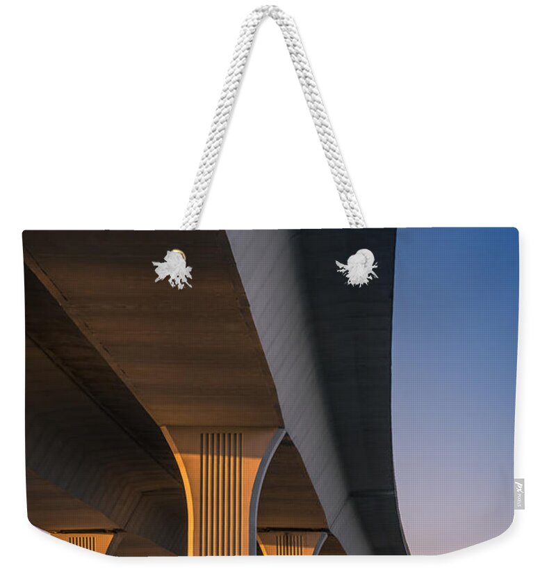 Bridge Weekender Tote Bag featuring the photograph Under the Bridge by Jola Martysz