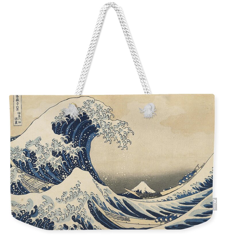 The Wave Weekender Tote Bag featuring the painting Under the Wave off Kanagawa by Hokusai