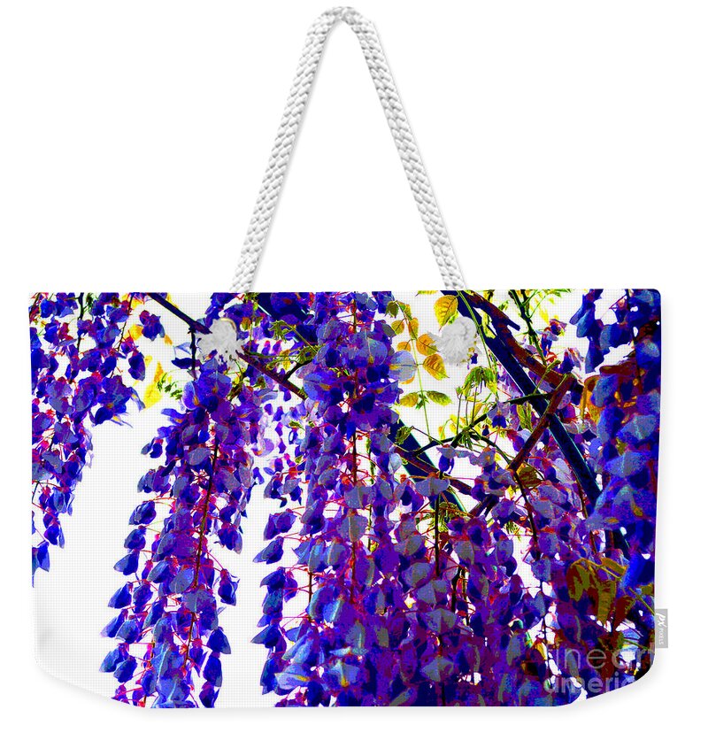 Digital Art Weekender Tote Bag featuring the digital art Under The Wisteria by Alys Caviness-Gober