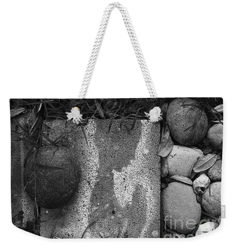 Black And White Photography Weekender Tote Bag featuring the photograph Underneath the Concrete2 by Fei A