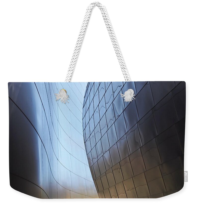 Abstract Weekender Tote Bag featuring the photograph Undulating Steel by Rona Black