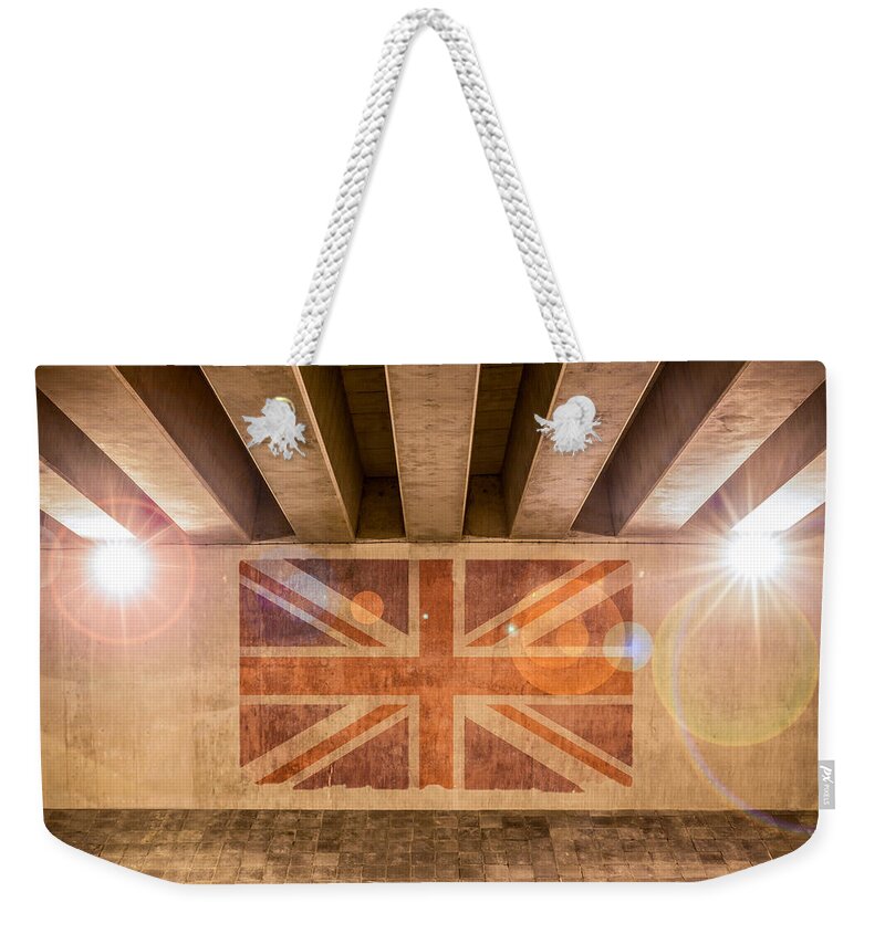 Blue Weekender Tote Bag featuring the photograph Union Jack by Semmick Photo