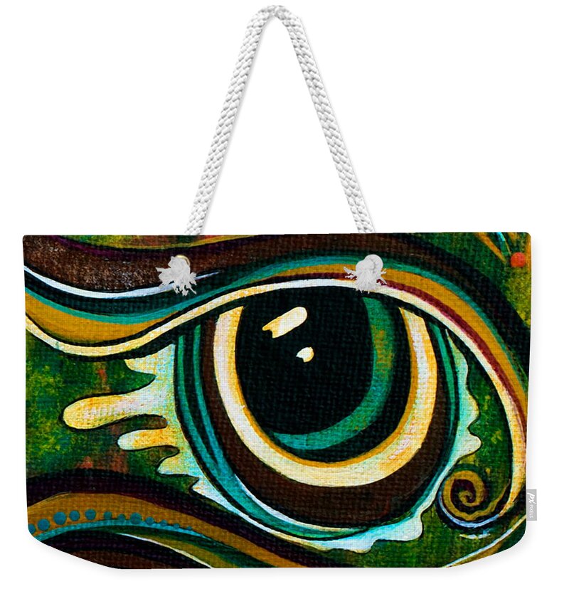 Third Eye Painting Weekender Tote Bag featuring the painting Unique Spirit Eye by Deborha Kerr