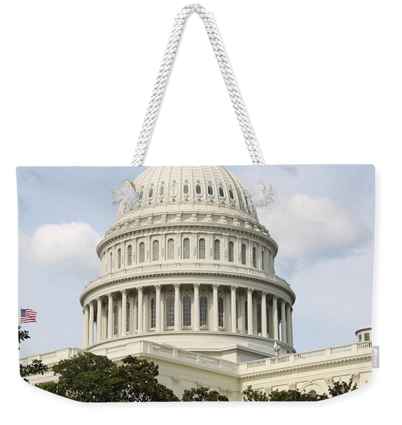 Capitol Weekender Tote Bag featuring the photograph United State Capitol Dome Washington DC by Christiane Schulze Art And Photography