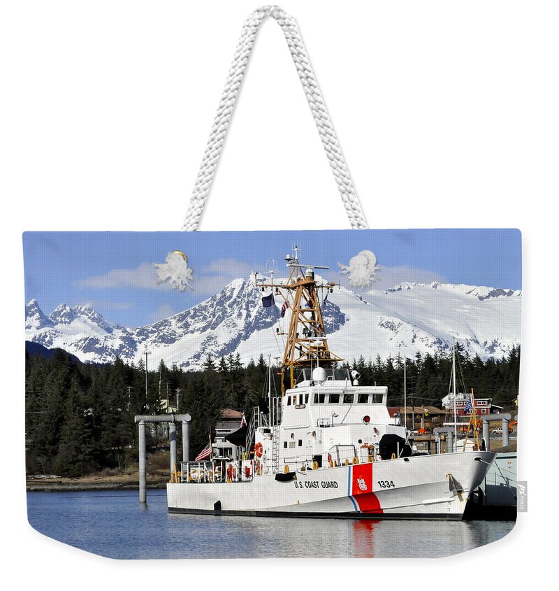 Cutter Weekender Tote Bag featuring the photograph United States Coast Guard Cutter Liberty by Cathy Mahnke