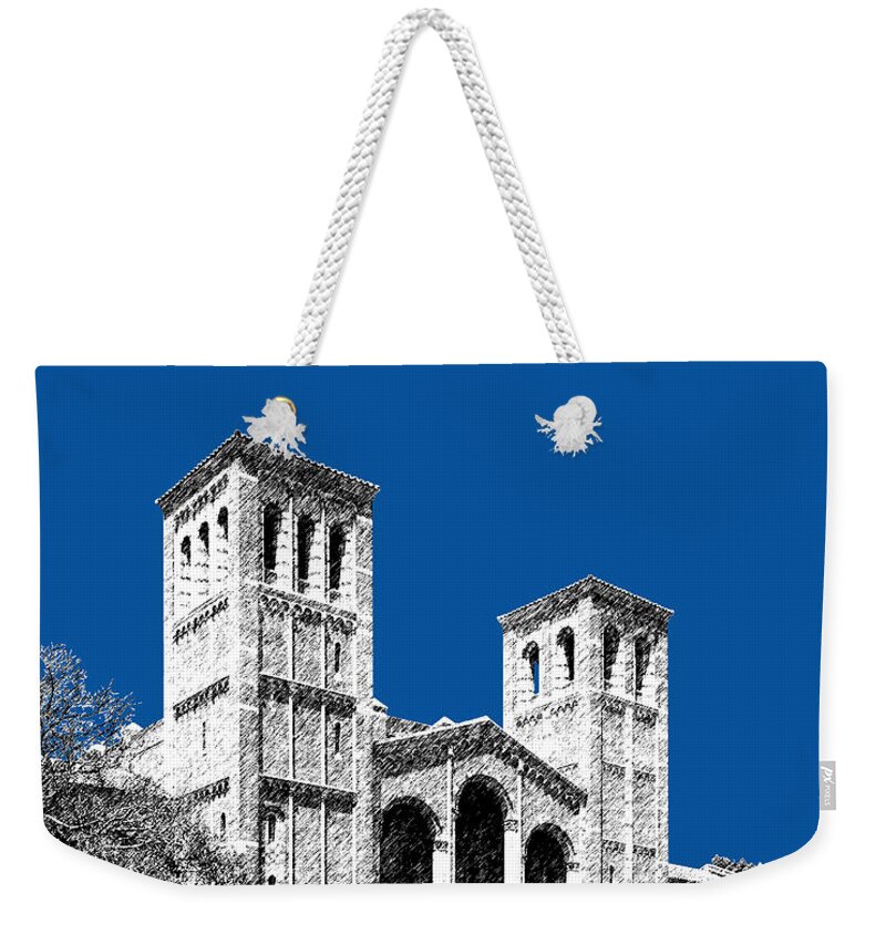 University Weekender Tote Bag featuring the digital art University of California Los Angeles - Royal Blue by DB Artist