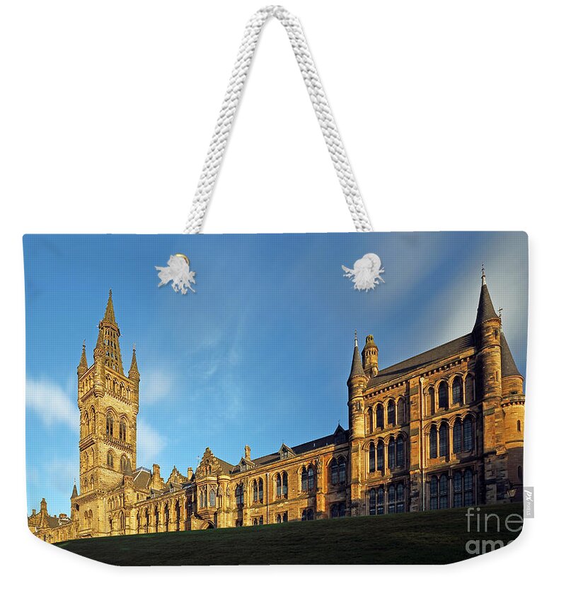 University Of Glasgow Weekender Tote Bag featuring the photograph University of Glasgow by Maria Gaellman