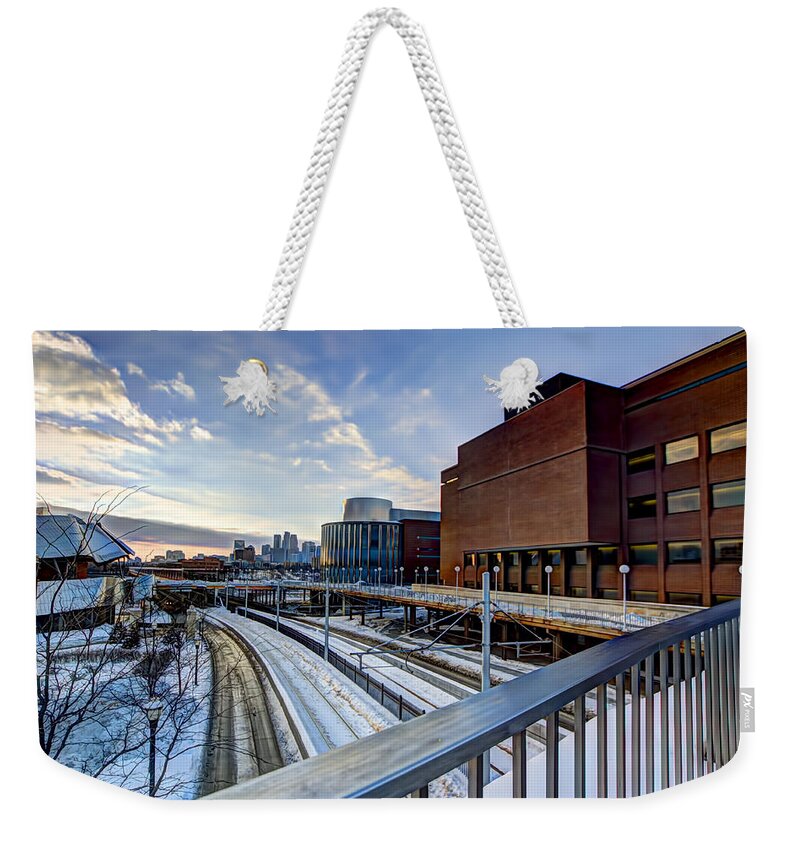 University Of Minnesota Weekender Tote Bag featuring the photograph University of Minnesota by Amanda Stadther