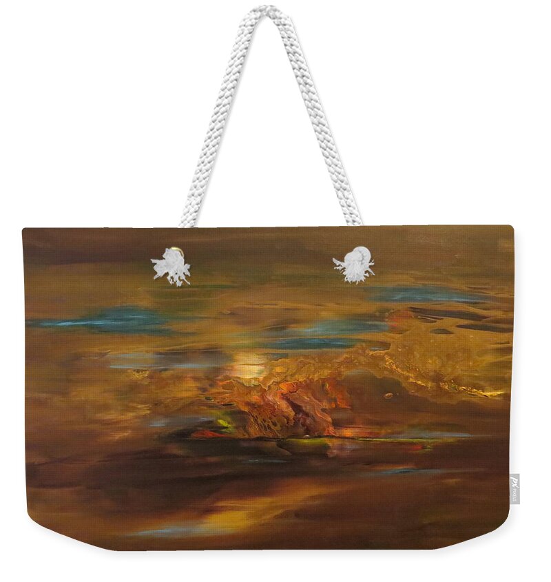 Abstract Weekender Tote Bag featuring the painting Unpredictable by Soraya Silvestri