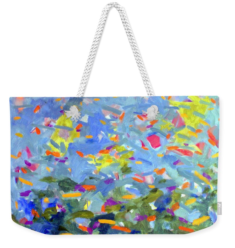 Landscape Weekender Tote Bag featuring the painting Untitled #14 by Steven Miller