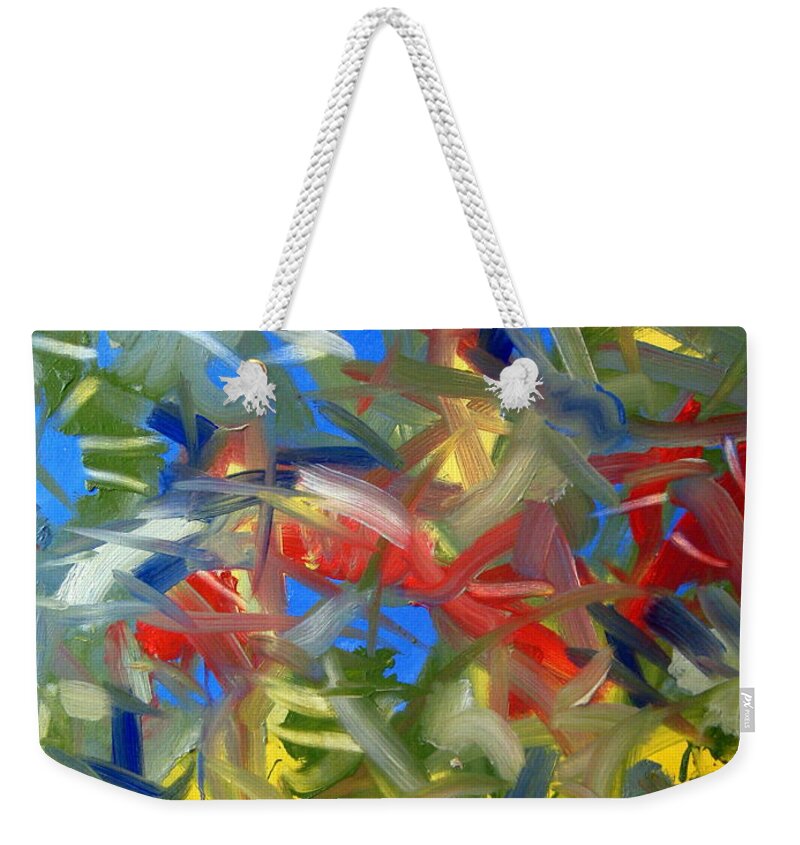 Landscape Weekender Tote Bag featuring the painting Untitled #15 by Steven Miller