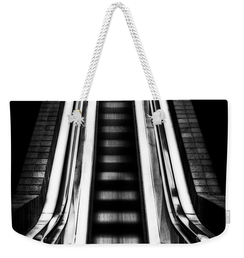 Escalator Weekender Tote Bag featuring the photograph Up or Down by Mark Alder