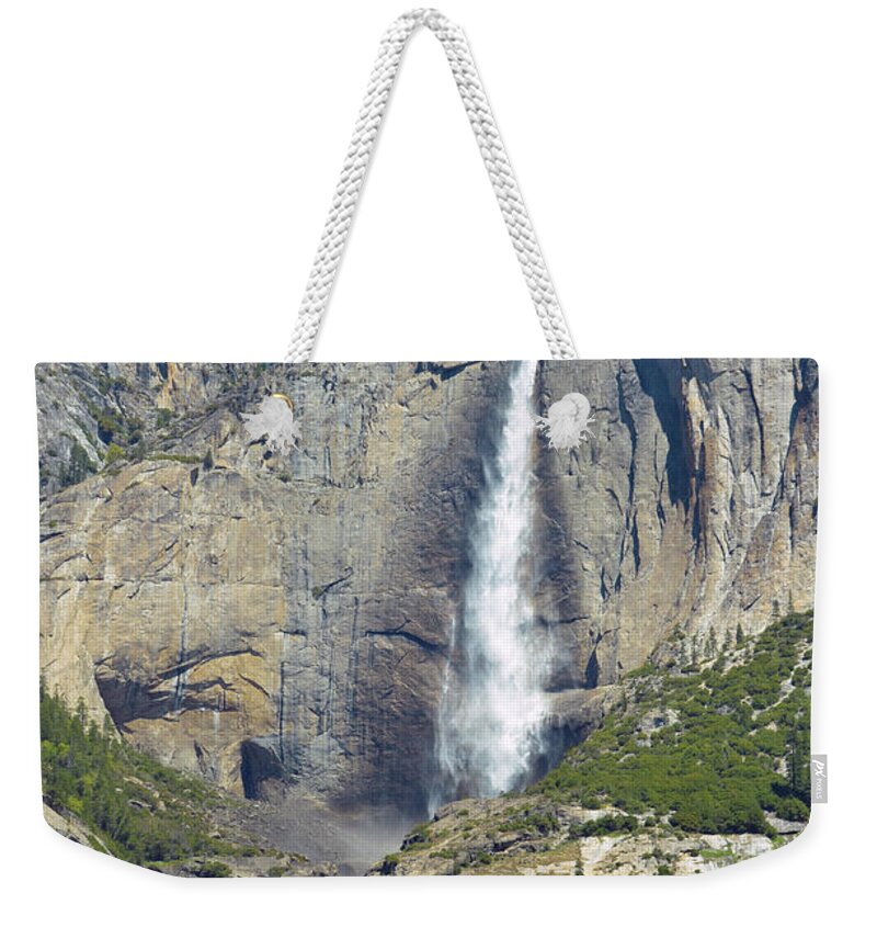 Yosemite National Park Weekender Tote Bag featuring the photograph Upper and Lower Yosemite Falls by Debra Thompson