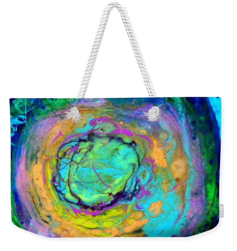 Resin Art Weekender Tote Bag featuring the mixed media Uprising II by Jane Biven