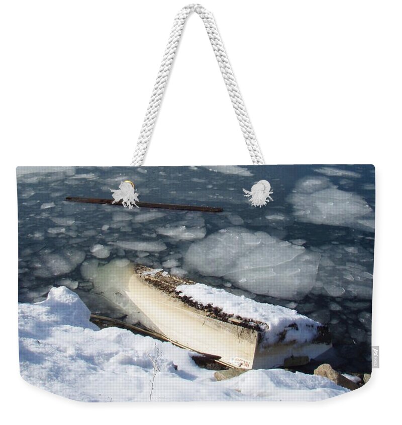 Boat Weekender Tote Bag featuring the photograph Upside Down by Robert Nickologianis