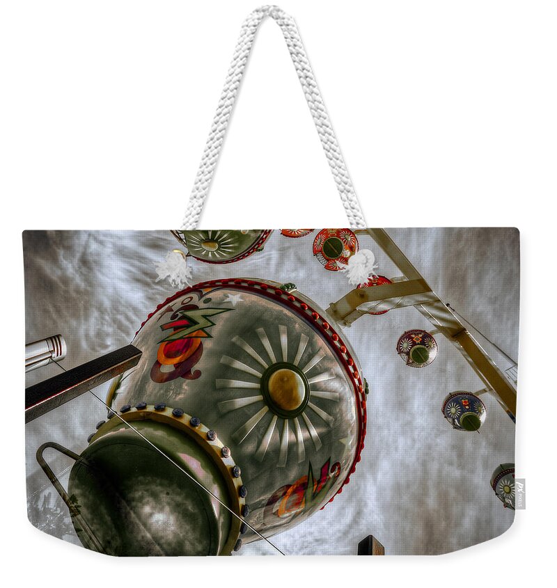 Ferris Wheel Weekender Tote Bag featuring the photograph Upwardly Mobile by Wayne Sherriff