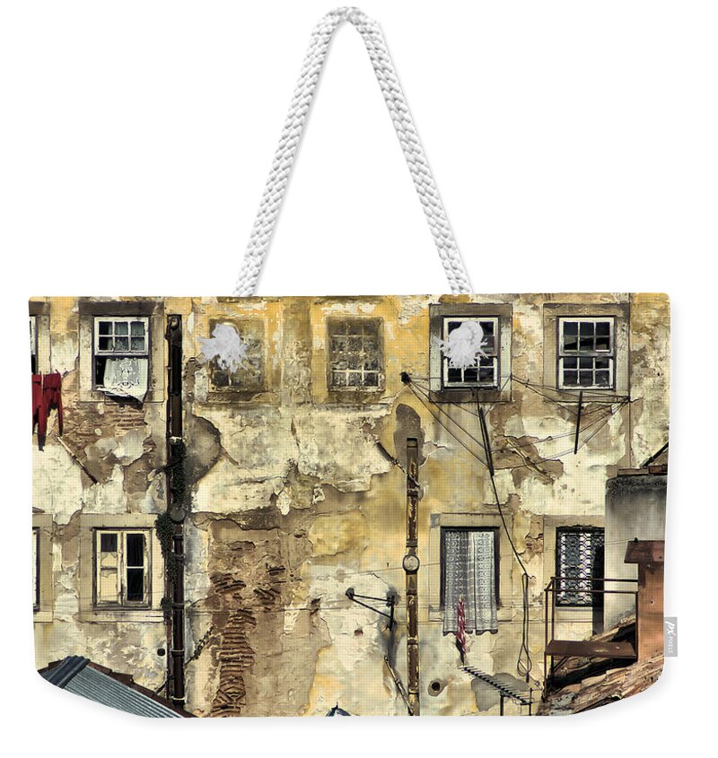 Urban Weekender Tote Bag featuring the painting Urban Lisbon by David Letts