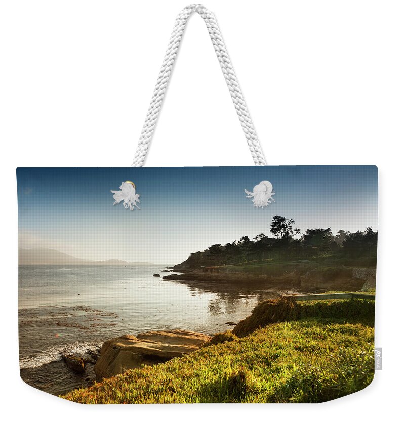 Water's Edge Weekender Tote Bag featuring the photograph Usa, California, Big Sur, Coastline And by Pgiam
