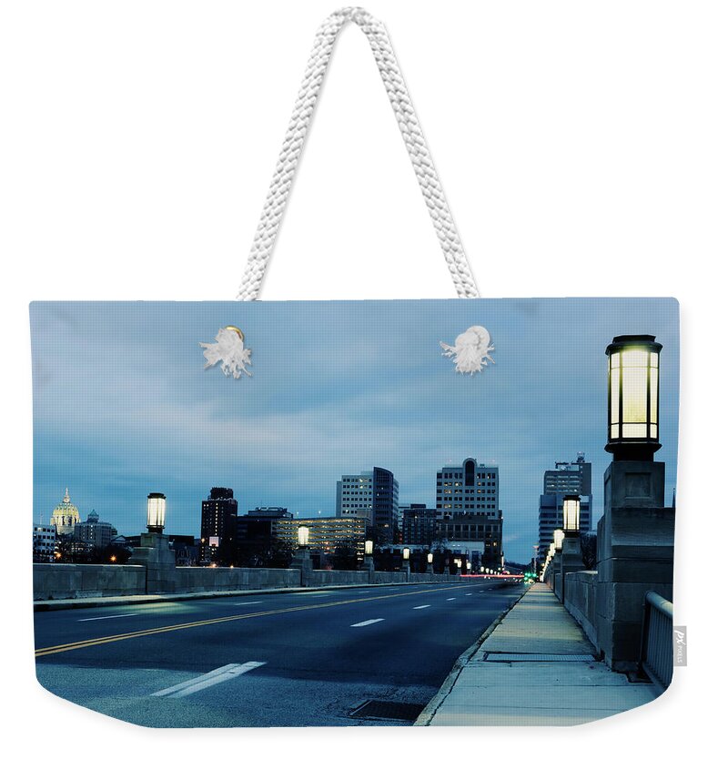 Downtown District Weekender Tote Bag featuring the photograph Usa, Pennsylvania, Harrisburg, Cityscape by Henryk Sadura