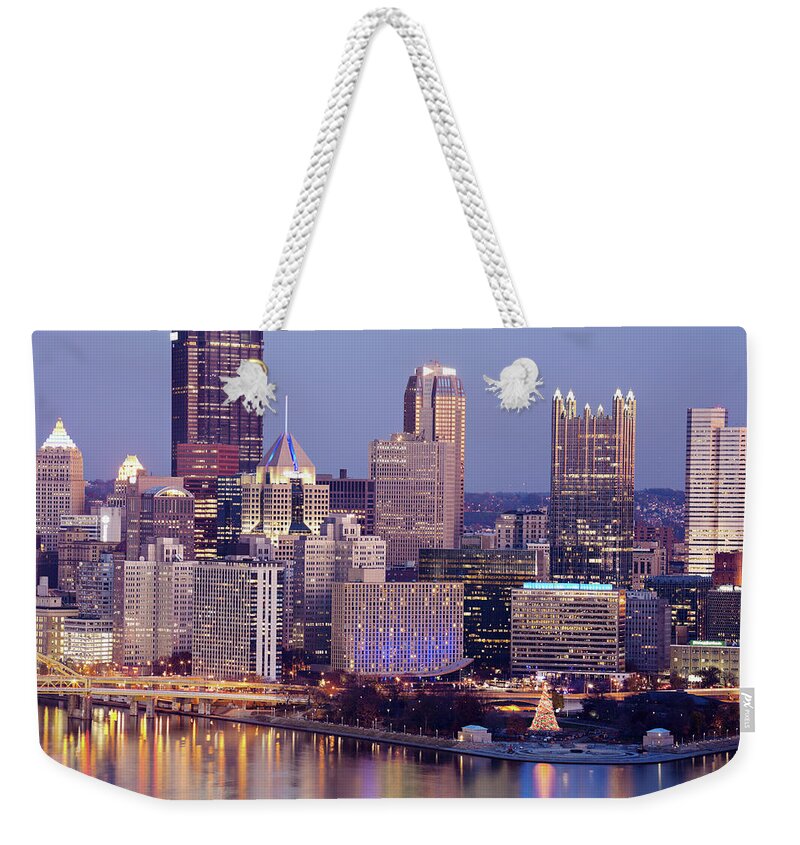 Tranquility Weekender Tote Bag featuring the photograph Usa, Pennsylvania, Pittsburgh, Cityscape by Henryk Sadura