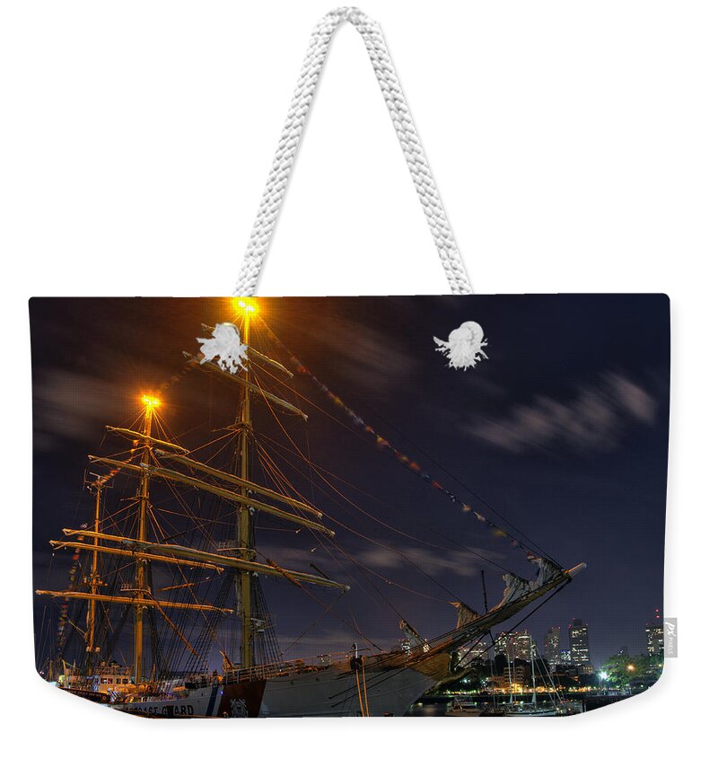 Uscg Weekender Tote Bag featuring the photograph USCG Eagle Cutter - Boston by Joann Vitali