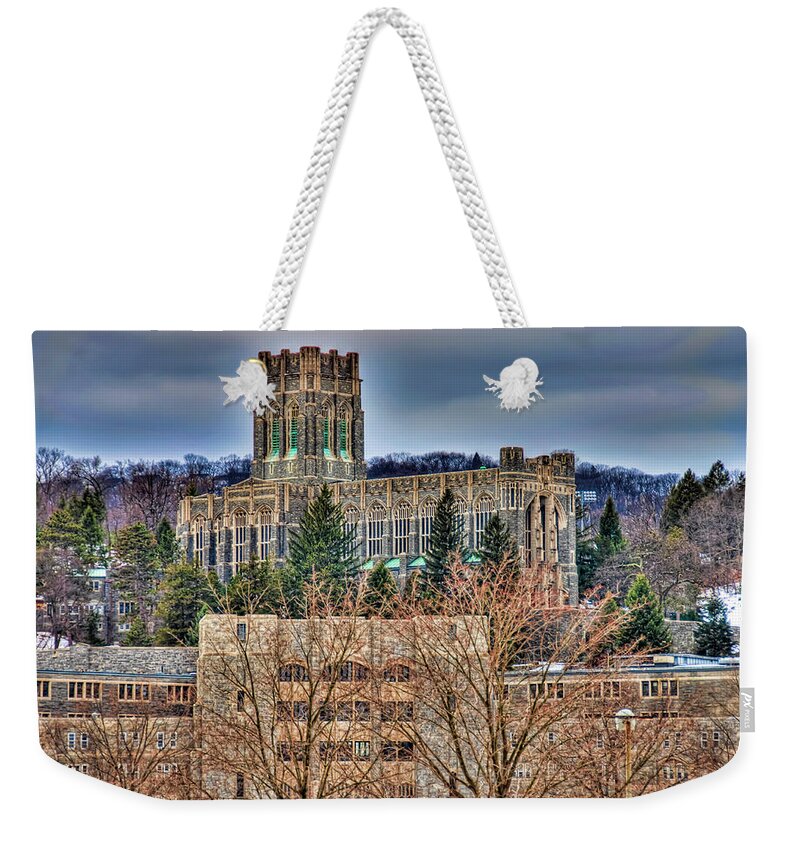 West Point Weekender Tote Bag featuring the photograph USMA Cadet Chapel by Dan McManus