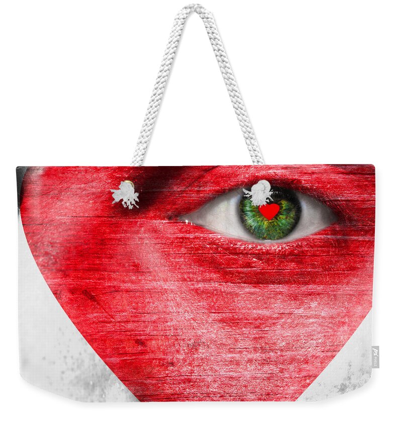 Art Weekender Tote Bag featuring the photograph Valenteye by Semmick Photo