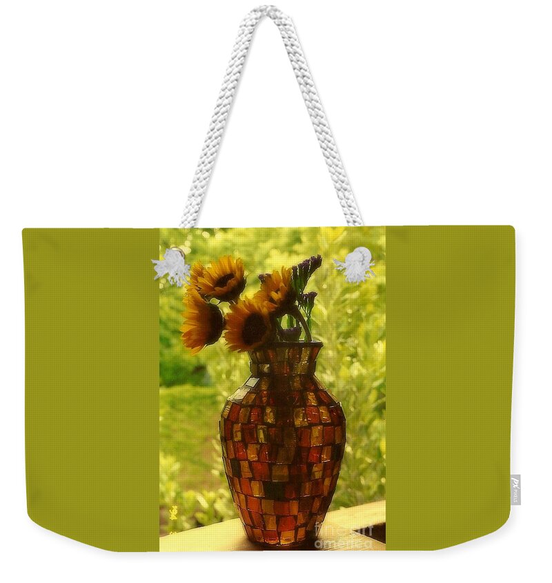 Nola Weekender Tote Bag featuring the photograph New Orleans Van Gogh Vase Revisited by Michael Hoard