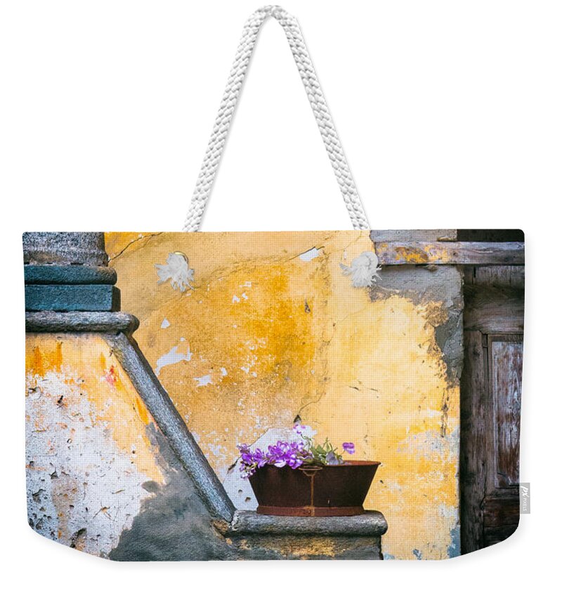 Architecture Weekender Tote Bag featuring the photograph Vase with column by Silvia Ganora