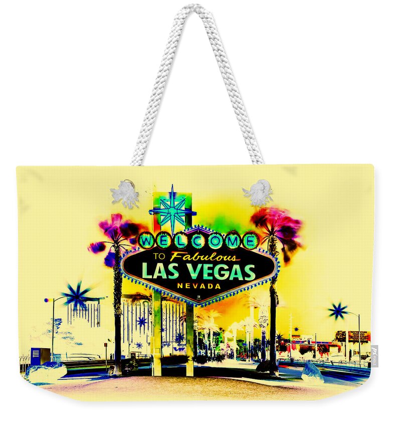 Las Vegas Weekender Tote Bag featuring the photograph Vegas Weekends by Az Jackson