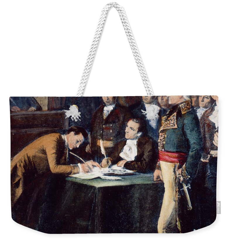 1811 Weekender Tote Bag featuring the painting Venezuela Independence by Granger