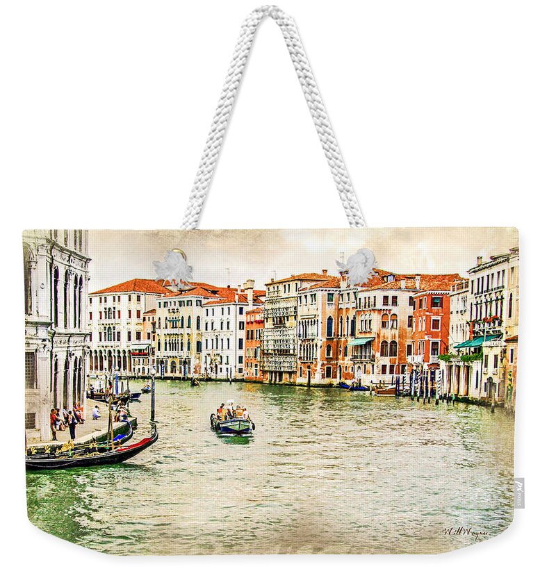 Venice Weekender Tote Bag featuring the photograph Venice Steet Scene by Will Wagner