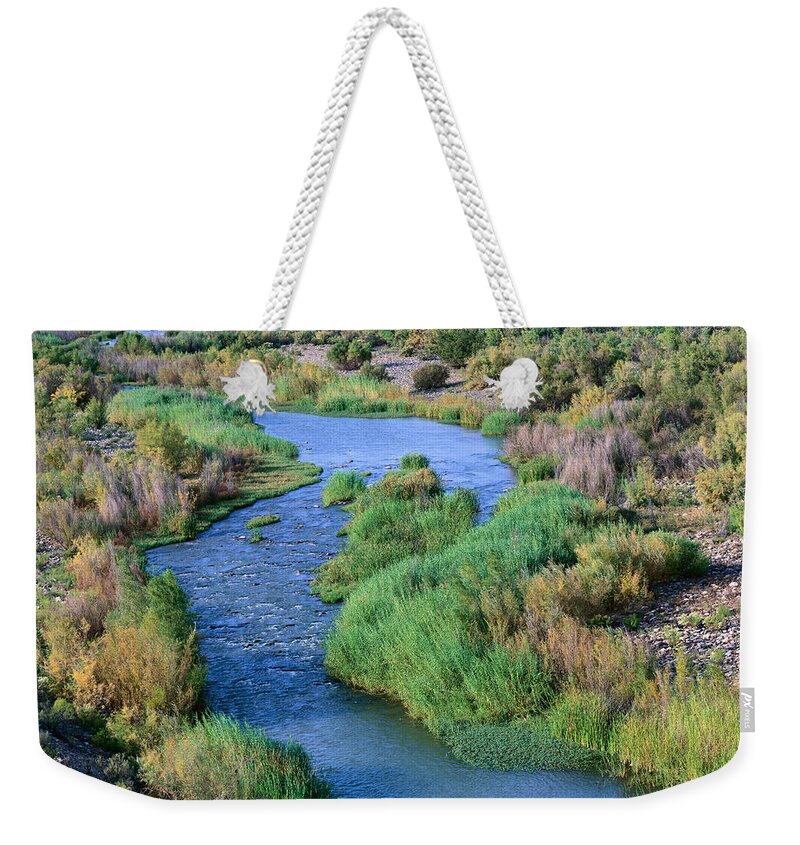 Arizona Weekender Tote Bag featuring the photograph Verde River Z by Tom Daniel