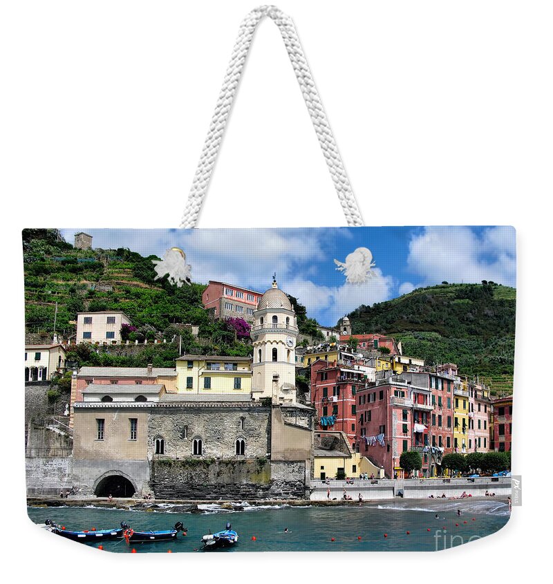 Vernazza Weekender Tote Bag featuring the photograph Vernazza.Cinque Terre by Jennie Breeze