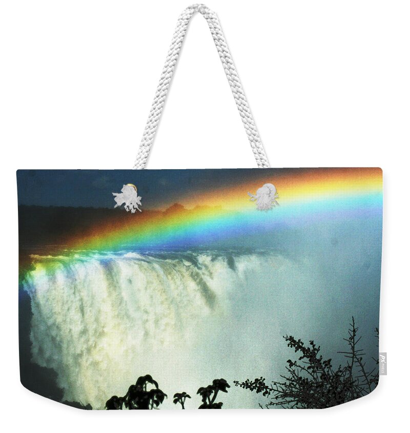 Water Weekender Tote Bag featuring the photograph Victoria falls by Suanne Forster