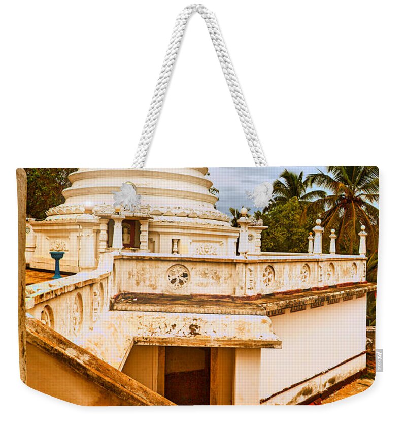 Temple Weekender Tote Bag featuring the photograph View At A Temple by Gina Koch