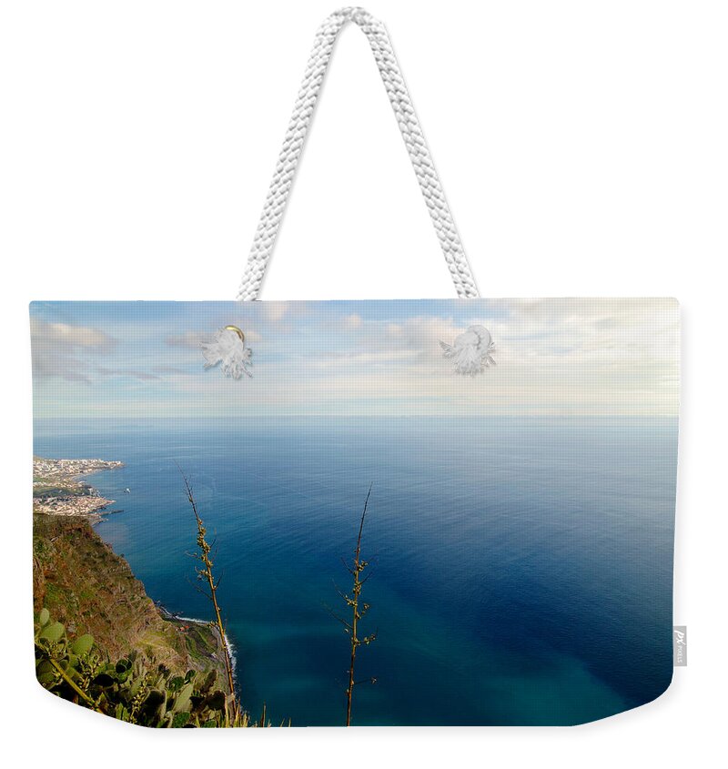Funchal Weekender Tote Bag featuring the photograph View from Cabo Girao 1 by Tracy Winter
