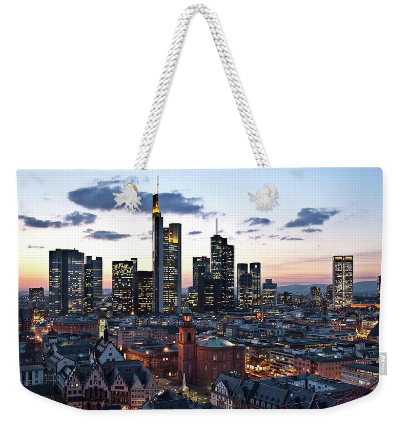 Corporate Business Weekender Tote Bag featuring the photograph View Of Frankfurt by Susanneb