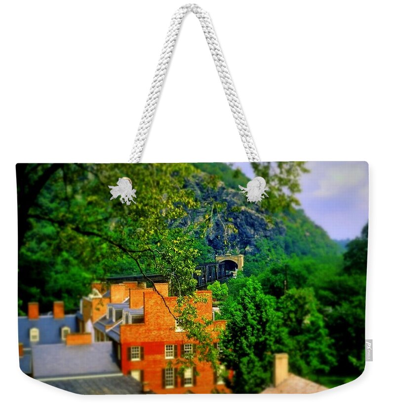Fine Art Weekender Tote Bag featuring the photograph View Of Train Tunnel by Rodney Lee Williams