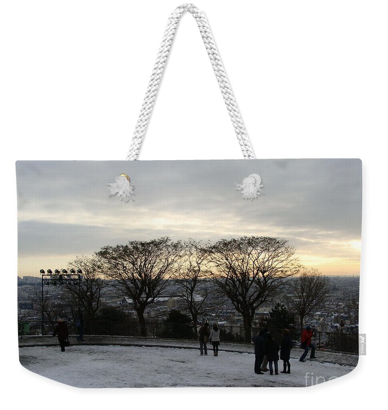 Paris Weekender Tote Bag featuring the photograph View over Paris by Tiziana Maniezzo