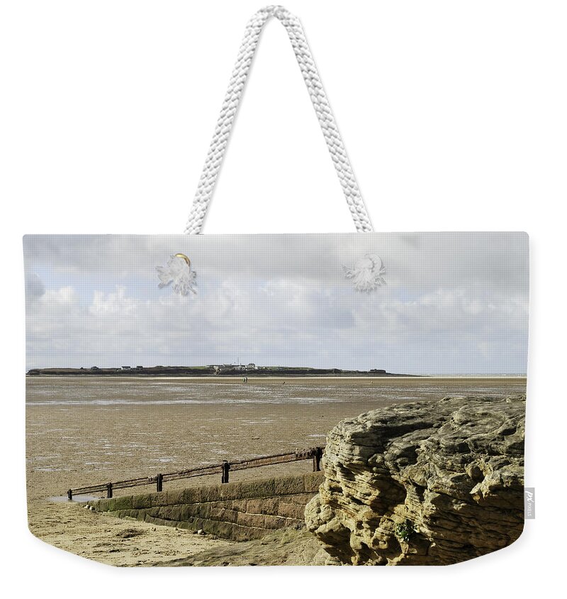 Hilbre Island Weekender Tote Bag featuring the photograph View over to Hilbre by Spikey Mouse Photography