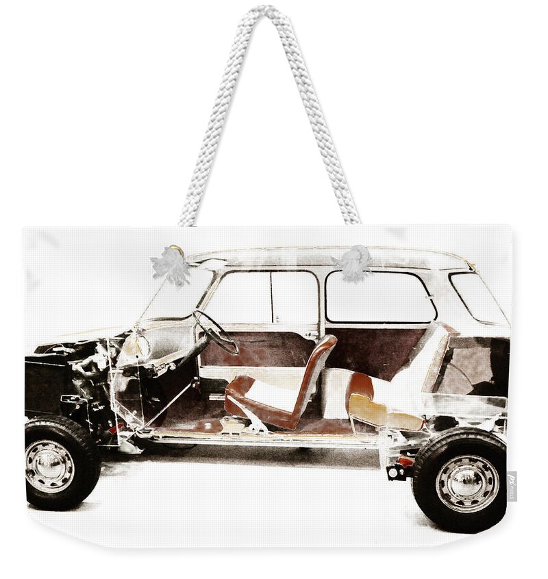 Vintage Car Weekender Tote Bag featuring the photograph Vintage Car by Gina Dsgn