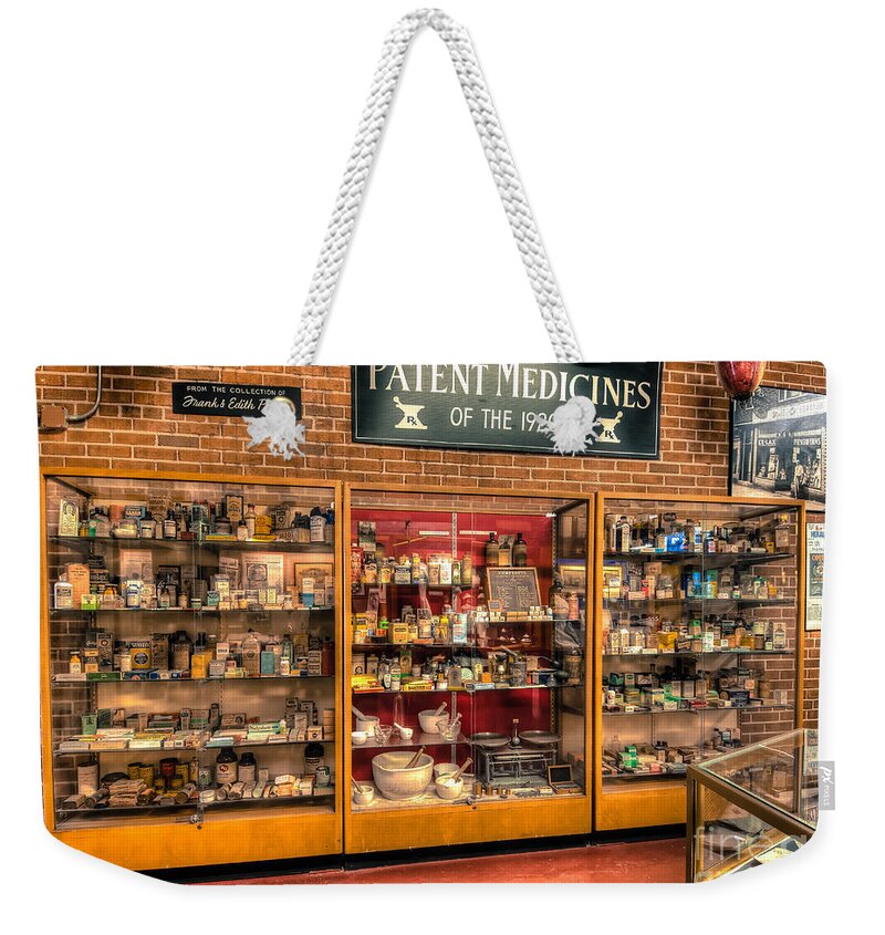 Medicine Weekender Tote Bag featuring the photograph Vintage Medicine by Anthony Sacco